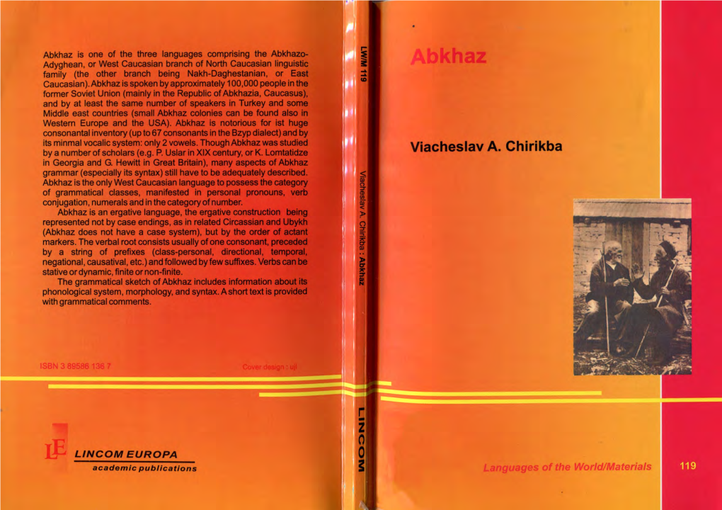 Viacheslav A. Chirikba: Abkhaz