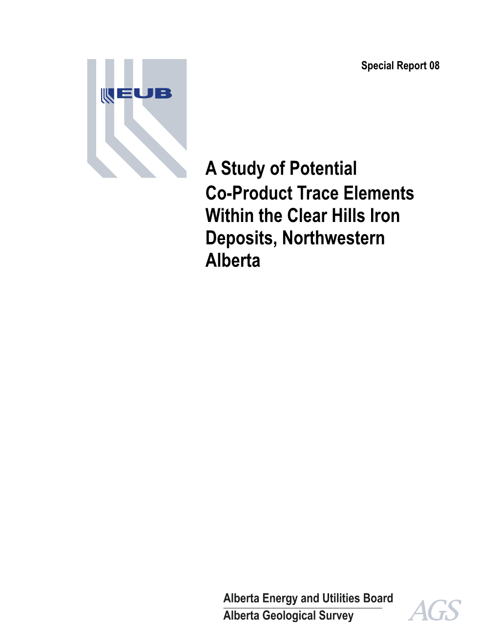 A Study of Potential Co-Product Trace Elements Within the Clear Hills Iron Deposits, Northwestern Alberta