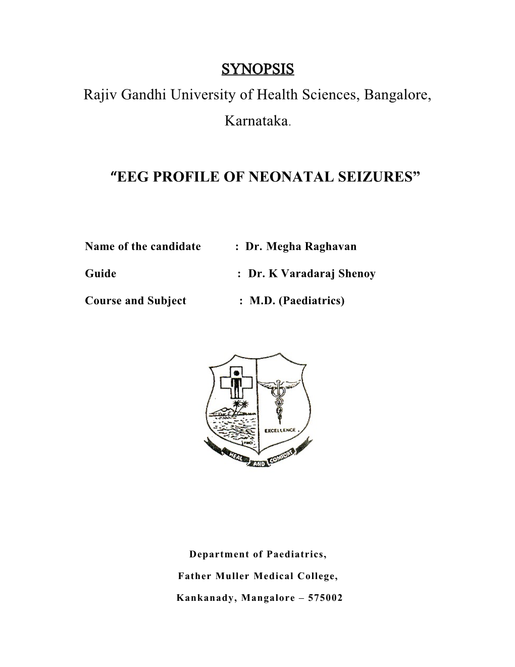 Rajiv Gandhi University of Health Sciences, Bangalore, Karnataka s9