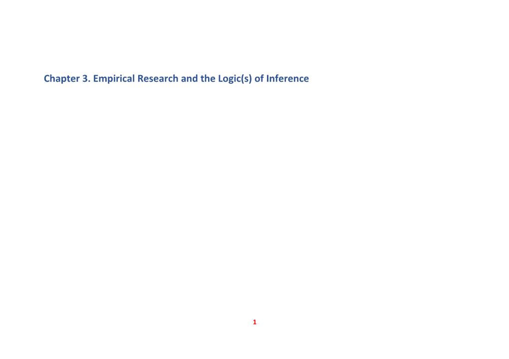 Chapter 3. Empirical Research and the Logic(S) of Inference