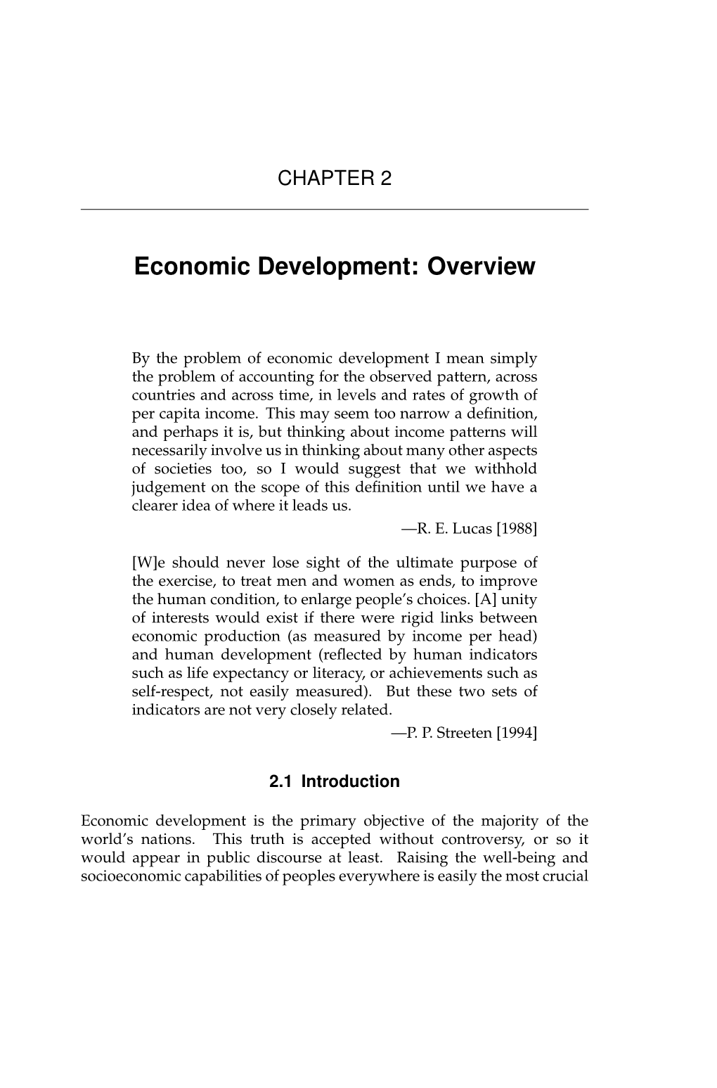 Economic Development: Overview