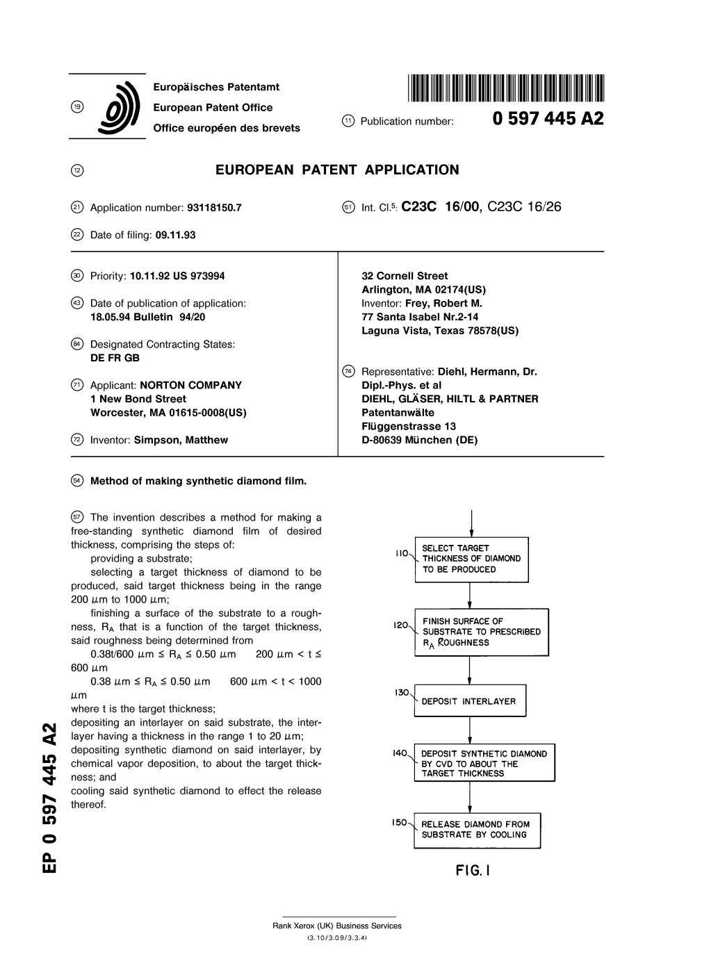 Method of Making Synthetic Diamond Film