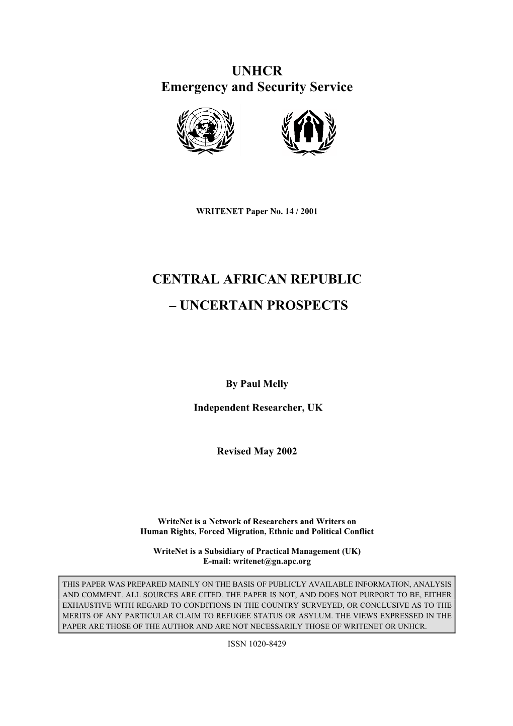 Central African Republic – Uncertain Prospects