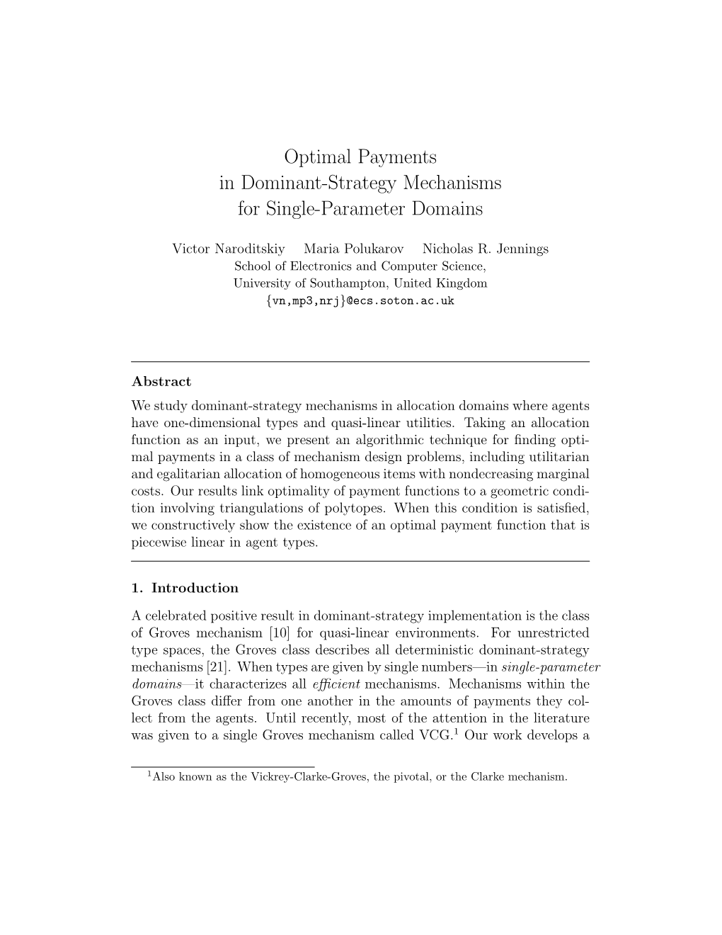 Optimal Payments in Dominant-Strategy Mechanisms for Single-Parameter Domains