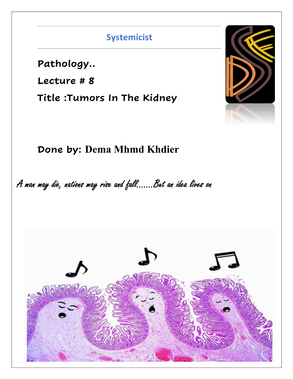 Tumors in the Kidney (Pdf)