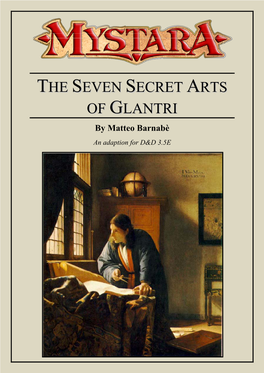 The Seven Secret Arts of Glantri