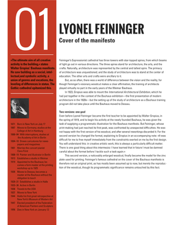 LYONEL FEININGER Cover of the Manifesto