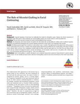The Role of Microfat Grafting in Facial Contouring