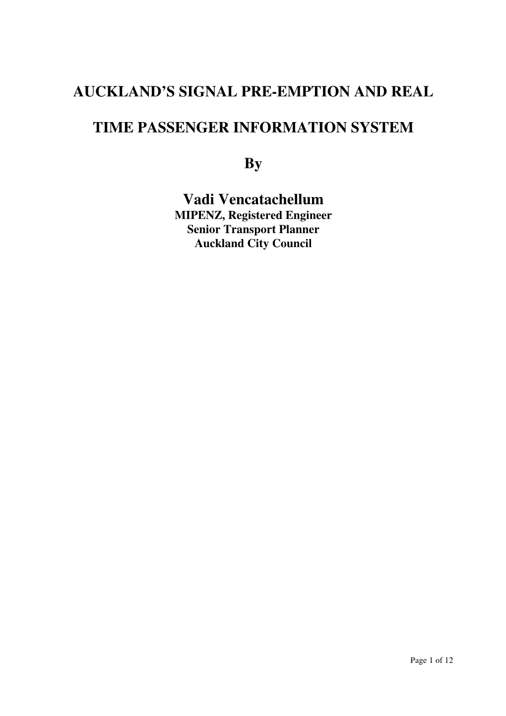 Auckland's Signal Pre-Emption and Real Time