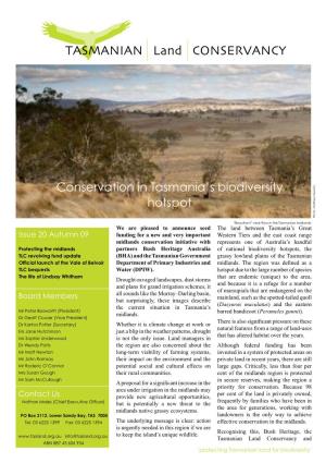 Conservation in Tasmania's Biodiversity Hotspot
