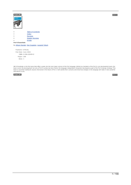 Table of Contents • Index • Reviews • Reader Reviews • Errata Perl 6 Essentials by Allison Randal, Dan Sugalski, Leopold Tötsch