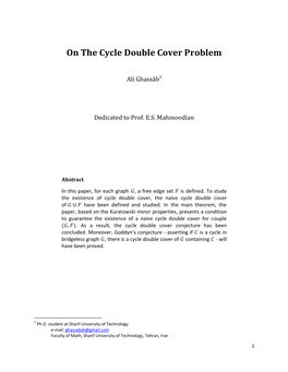 On the Cycle Double Cover Problem