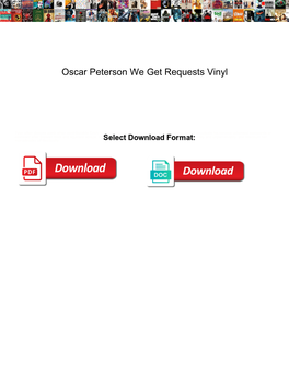 Oscar Peterson We Get Requests Vinyl