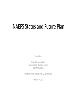 NAEFS Status and Future Plan