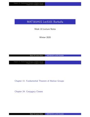 MAT301H1S Lec5101 Burbulla