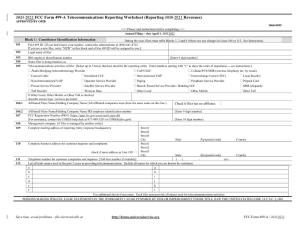 2021 2022 FCC Form 499-A Telecommunications Reporting