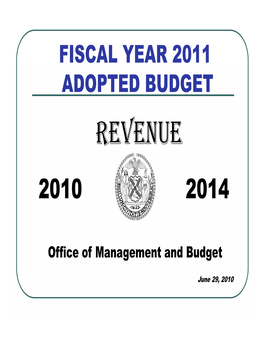 Revenue Financial Plan Detail Fiscal Years 2010