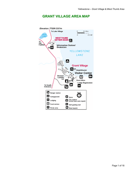 Grant Village Area Map