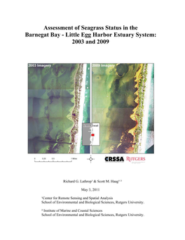 Assessment of Seagrass Status in the Barnegat Bay - Little Egg Harbor Estuary System: 2003 and 2009