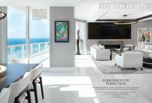 SURROUNDED by PERFECTION Rich Architectural Details, Sculptural Furnishings and Vibrant Contemporary Artwork Define This Luxurious Oceanfront Penthouse in Palm Beach