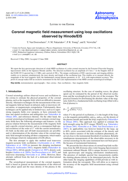 Coronal Magnetic Field Measurement Using Loop Oscillations Observed by Hinode/EIS