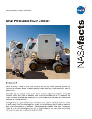 Small Pressurized Rover Concept Facts NASA