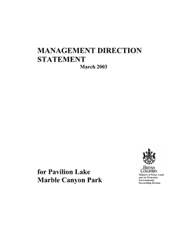 For Pavilion Lake Marble Canyon Park