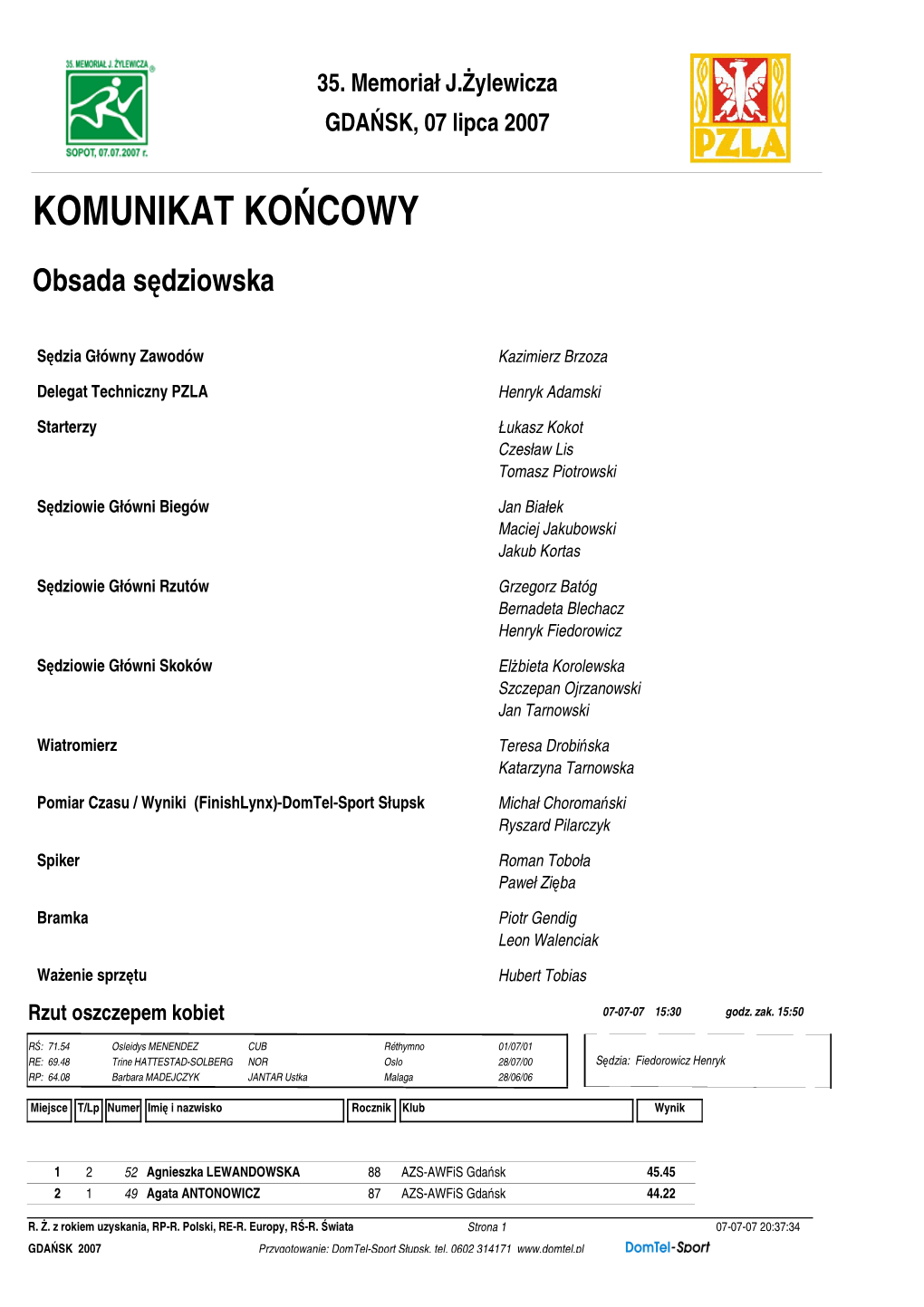 Komunikat Końcowy