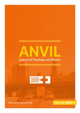 Vol 33, Issue 1 Welcome to Anvil