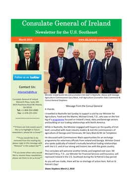 Consulate General of Ireland Newsletter for the U.S