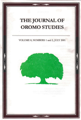 Thejournal of Oromo Studies