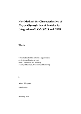 New Methods for Characterization of N-Type Glycosylation of Proteins by Integration of LC-MS/MS and NMR
