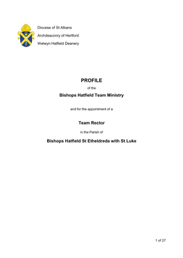 Bishop's Hatfield Team Ministry Profile