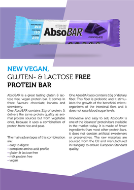 New Vegan, Gluten- & Lactose Free Protein