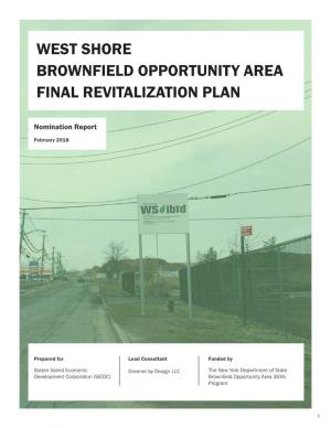 West Shore Brownfield Opportunity Area Final Revitalization Plan