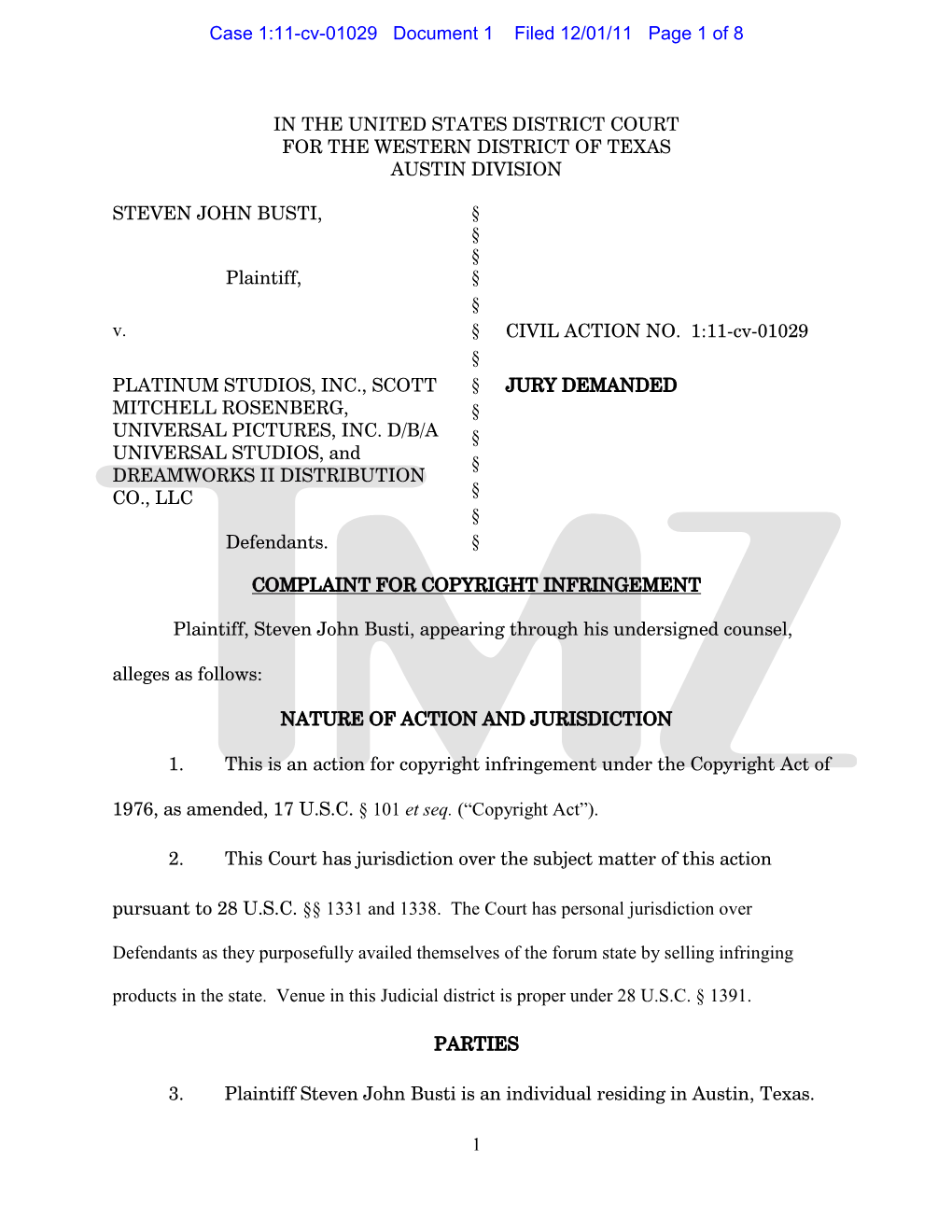 1 in the United States District Court for the Western