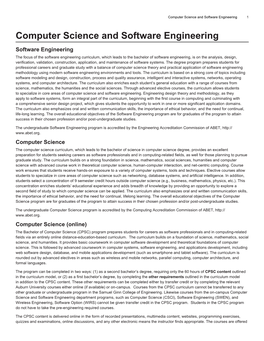 Computer Science and Software Engineering 1