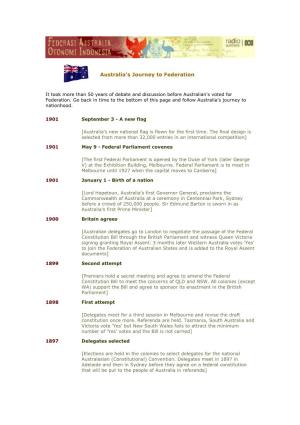Australia's Journey to Federation