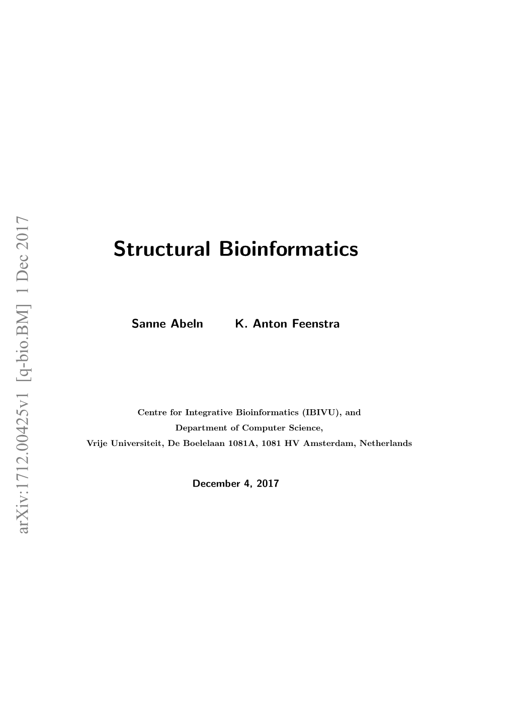 Structural Bioinformatics