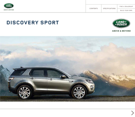 Discovery Sport Find a Dealership Contents Specifications Build Your Own