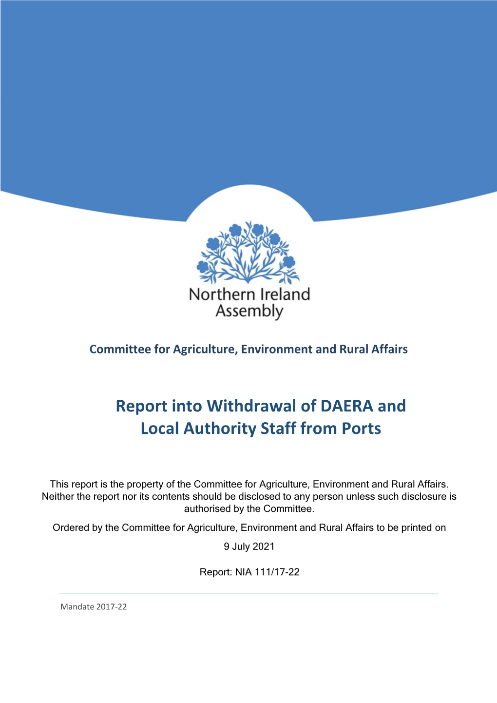 Committee for Agriculture, Environment and Rural Affairs