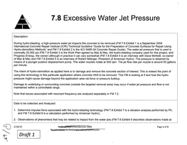 7.8 Excessive Water Jet Pressure