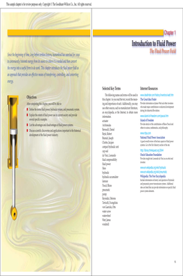 Introduction to Fluid Power