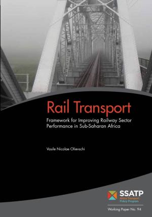 Rail Transport Framework for Improving Railway Sector Performance in Sub-Saharan Africa