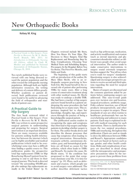 New Orthopaedic Books