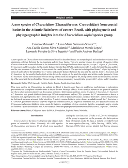 A New Species of Characidium (Characiformes: Crenuchidae) From