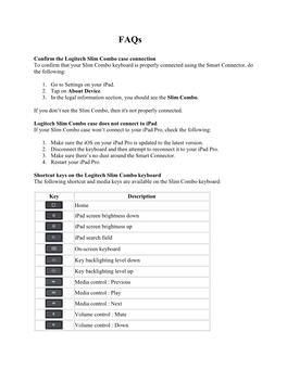 Confirm the Logitech Slim Combo Case Connection to Confirm That Your Slim Combo Keyboard Is Properly Connected Using the Smart Connector, Do the Following