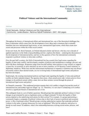 Political Violence and the International Community