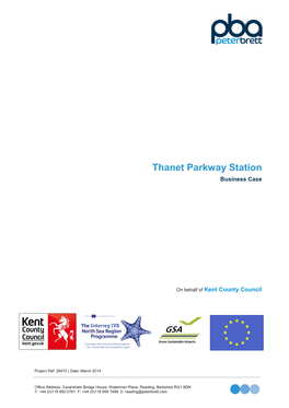 Thanet Parkway Business Case 150127 V11.0.Docx Page Ii