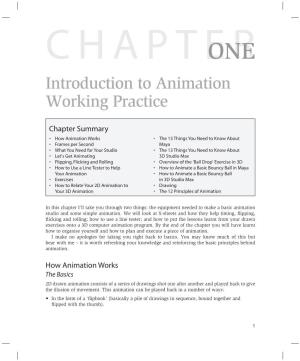 Introduction to Animation Working Practice